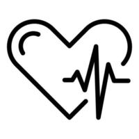 Health heart beat icon outline vector. Rate pulse vector