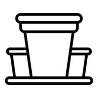 Campsite building icon, outline style vector