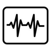 Heart rate diagram icon outline vector. Monitor pulse vector