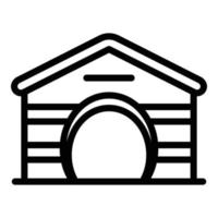 Puppy kennel icon outline vector. Pet house vector