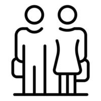 Gender equality employment icon outline vector. Equal workplace vector