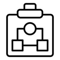 Product clipboard icon outline vector. Policy document vector