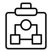 Product clipboard icon outline vector. Policy document vector