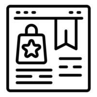 Featured product icon outline vector. Feature idea vector