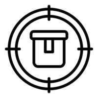 Product target icon outline vector. Digital focus vector