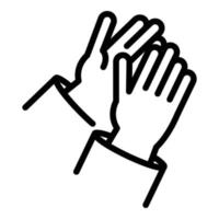 Audience handclap icon outline vector. Public applause vector