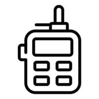 Campsite walkie talkie icon, outline style vector