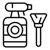 Cleaner spray icon, outline style vector