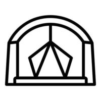 Campsite tent icon, outline style vector