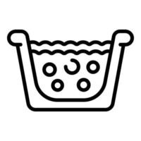 Wash bucket icon, outline style vector