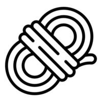 Campsite rope icon, outline style vector