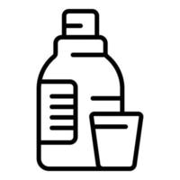 Wash softener icon, outline style vector