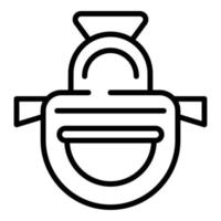 Housewife apron icon, outline style vector
