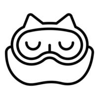 Sleeping mask icon, outline style vector