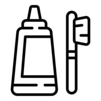 Toothcare toothbrush icon, outline style vector