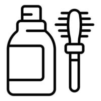 Cleaner brush icon, outline style vector