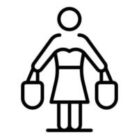 Housewife icon, outline style vector