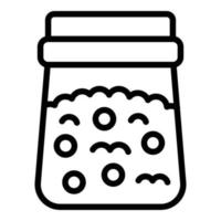 Lentil jar icon, outline style vector