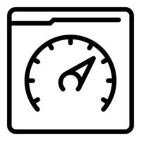 Time folder icon outline vector. Business document vector