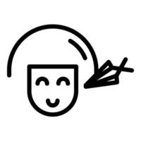 Hair styling icon, outline style vector