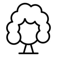Young wig icon, outline style vector