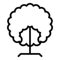 Barber wig icon, outline style vector