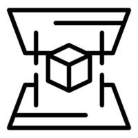 Hologram projection icon, outline style vector