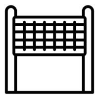 Campsite volleyball net icon, outline style vector