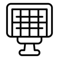 Campsite bbq net icon, outline style vector
