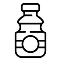 icono de matraz de agua de camping, estilo de contorno vector