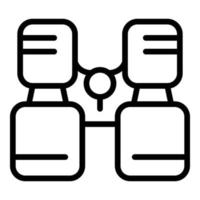 Campsite binocular icon, outline style vector