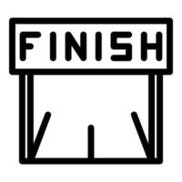 Finish banner line icon, outline style vector