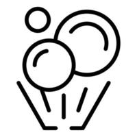 Ball hologram projection icon, outline style vector