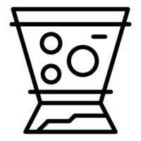 Hologram projection augmented icon, outline style vector