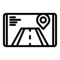 Gps route icon outline vector. Map direction vector