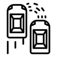 Unmanned auto icon, outline style vector