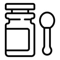 Baby food icon, outline style vector