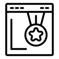 Rating search engine icon, outline style vector