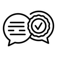 Regulated products chat icon, outline style vector