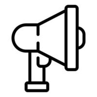 Megaphone search engine icon, outline style vector