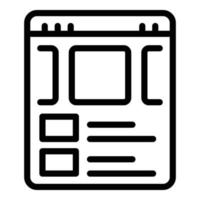 Internet search engine icon, outline style vector