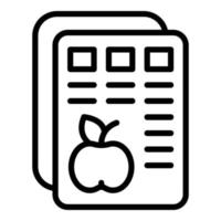 Regulated products fruits icon, outline style vector