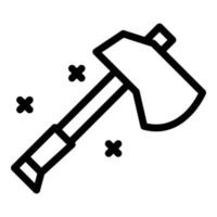 Expedition axe icon, outline style vector