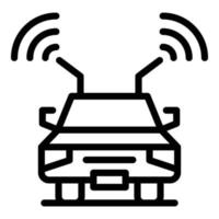 Autonomous vehicle icon, outline style vector