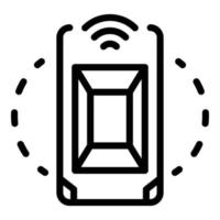Autonomous transport icon, outline style vector