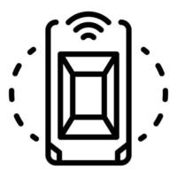 Autonomous transport icon, outline style vector