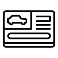 Smart vehicle icon, outline style vector