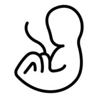 Growing baby icon, outline style vector