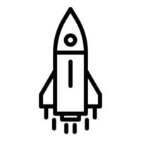 Spacecraft ship icon, outline style vector