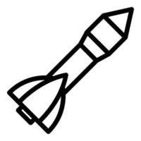 Rocket launch icon, outline style vector